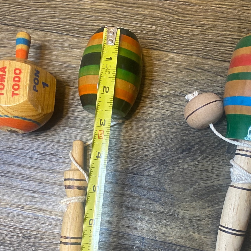 Colorful Wooden Spinning toys Set - Picture 4 of 5